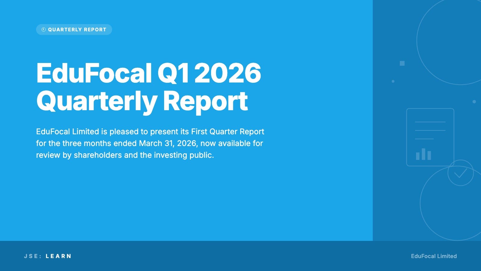 EduFocal Q1 2026 Quarterly Report